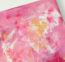 leinwand mit acryl Farben bemalt