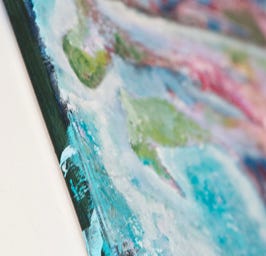 painting with acrylic, mixed media