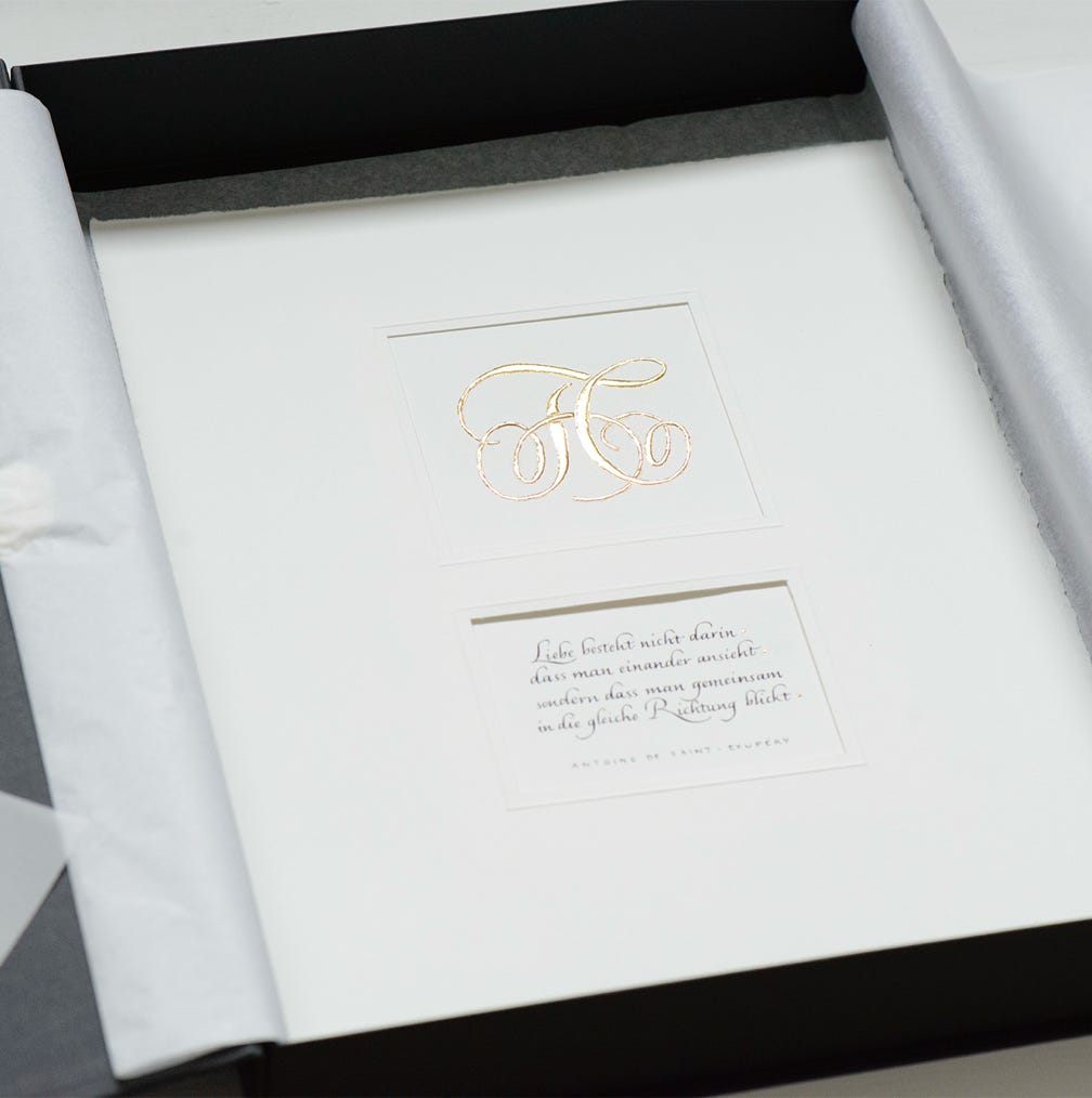 Vergoldung mit echtem Blattgold, 24 Karat Gold Vergoldung, Papier Vergoldung, Instacoll und Vergoldete Buchstaben 