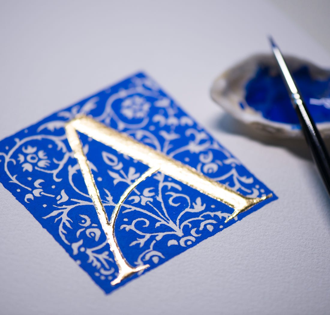 letter gilding and illumination