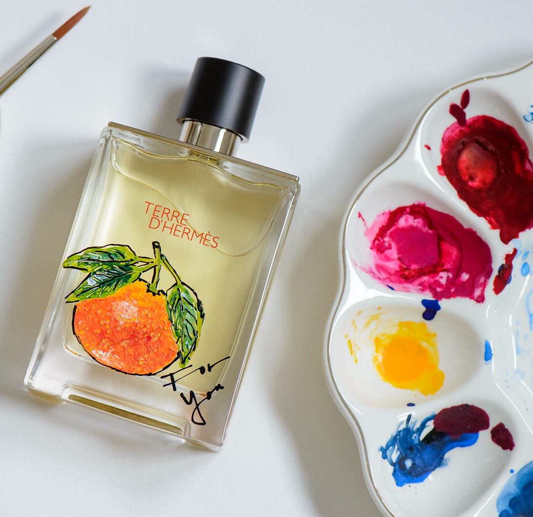 perfume bottle painting