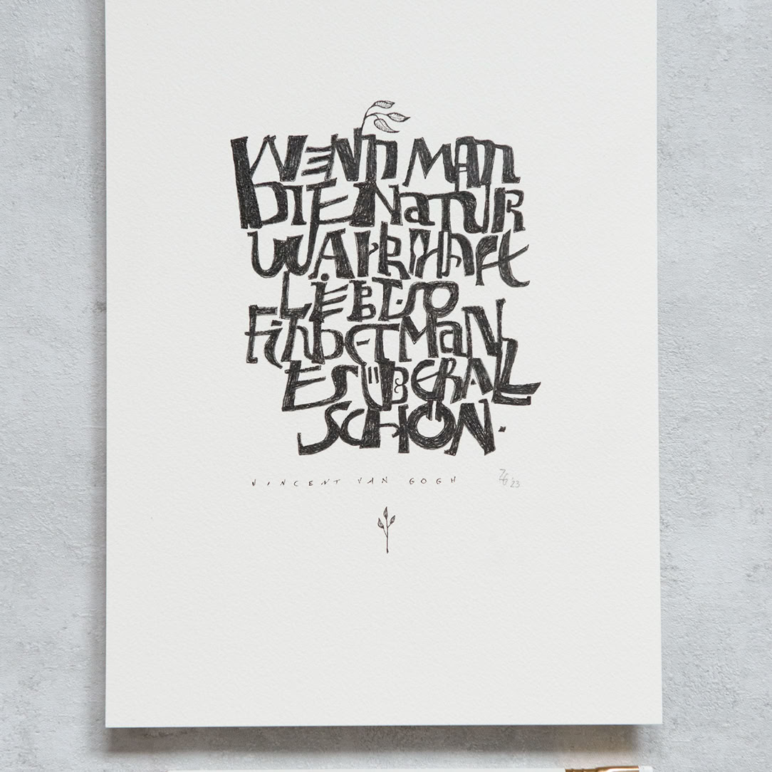 gemalte buchstaben, typographie